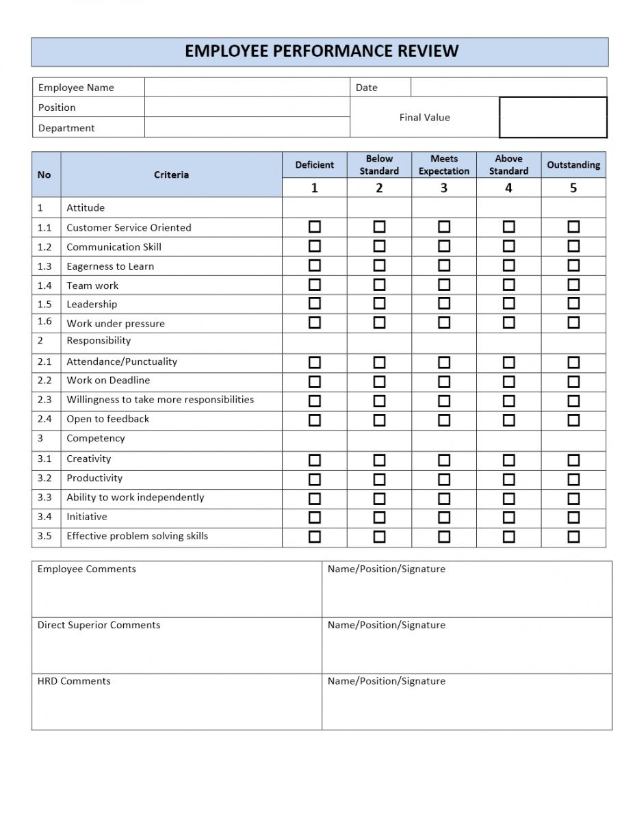 Employee Form Template Pdf Example