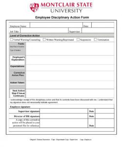 Free Employee Corrective Action Form Template  Sample