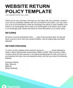 Free Return Exchange Form Template Doc Sample