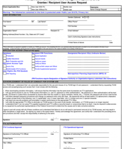 Printable Access Form Template Doc Example