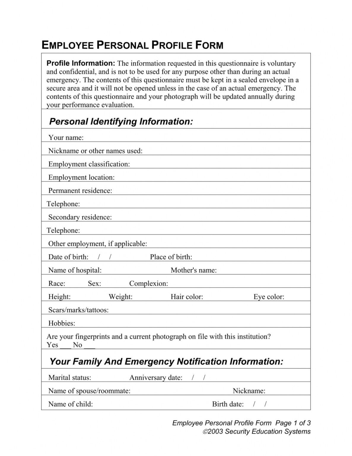 Printable Employee Form Template Excel Sample Minasinternational 9786