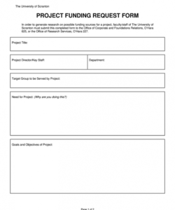 Printable Request For Funds Form Template  Example