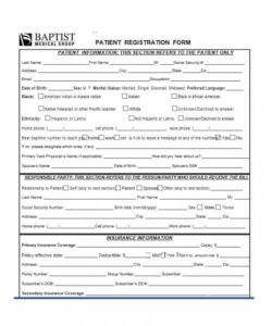 Professional Patient Update Form Template Pdf