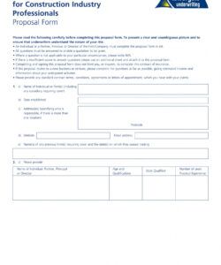 Best Construction Bid Form Template Pdf Example