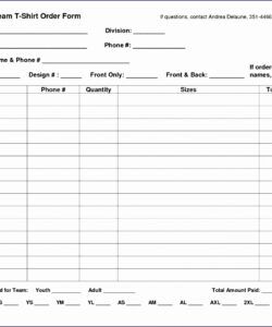 Best Custom Shirt Order Form Template Doc