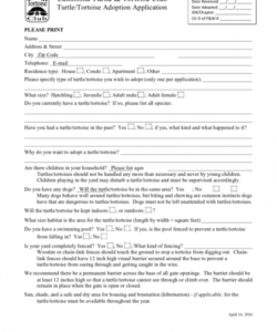 Best Pet Adoption Form Template Doc