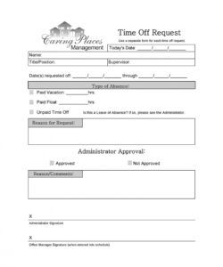 Best Printable Vacation Request Form Template Doc Example