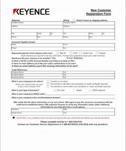 Costum New Customer Information Form Template  Sample