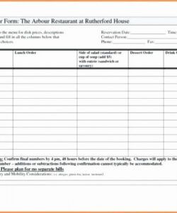 Costum Part Order Form Template Pdf Sample