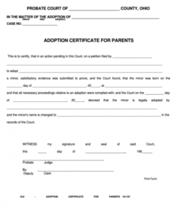 Costum Pet Adoption Form Template Word