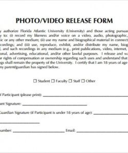 Costum Photo Waiver Release Form Template Excel Sample