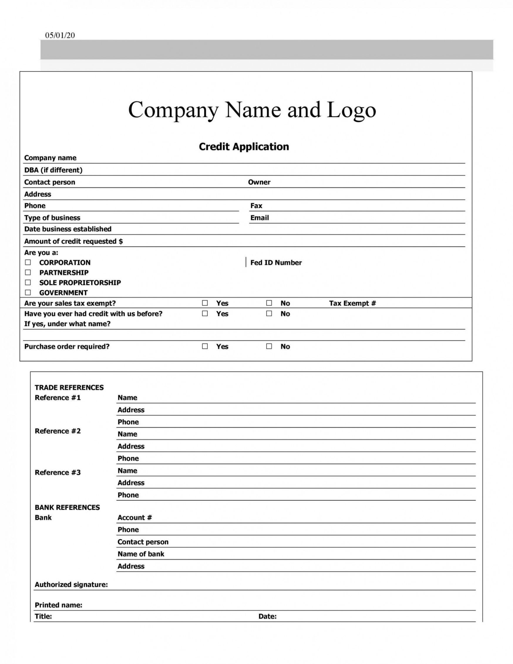 Editable New Customer Information Form Template