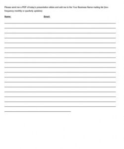 Editable Signup Form Template Doc