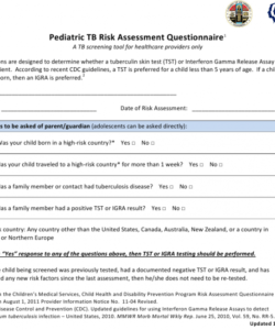 Editable Tb Skin Test Form Template Pdf