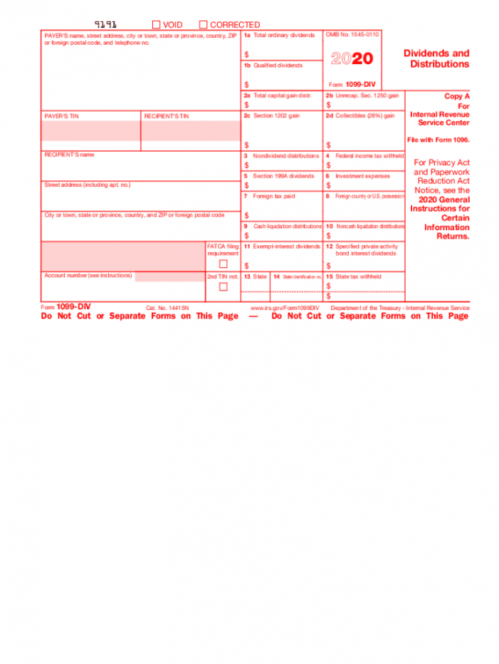 Form 1099 Template Sample | Minasinternational