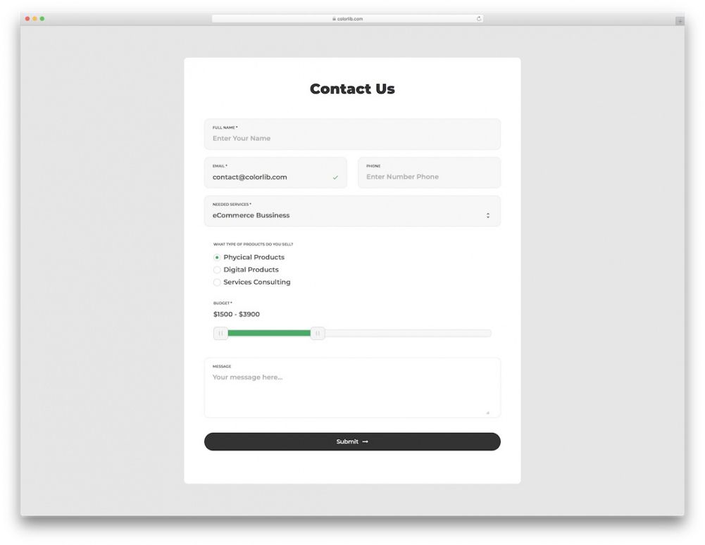 Free Address Form Template