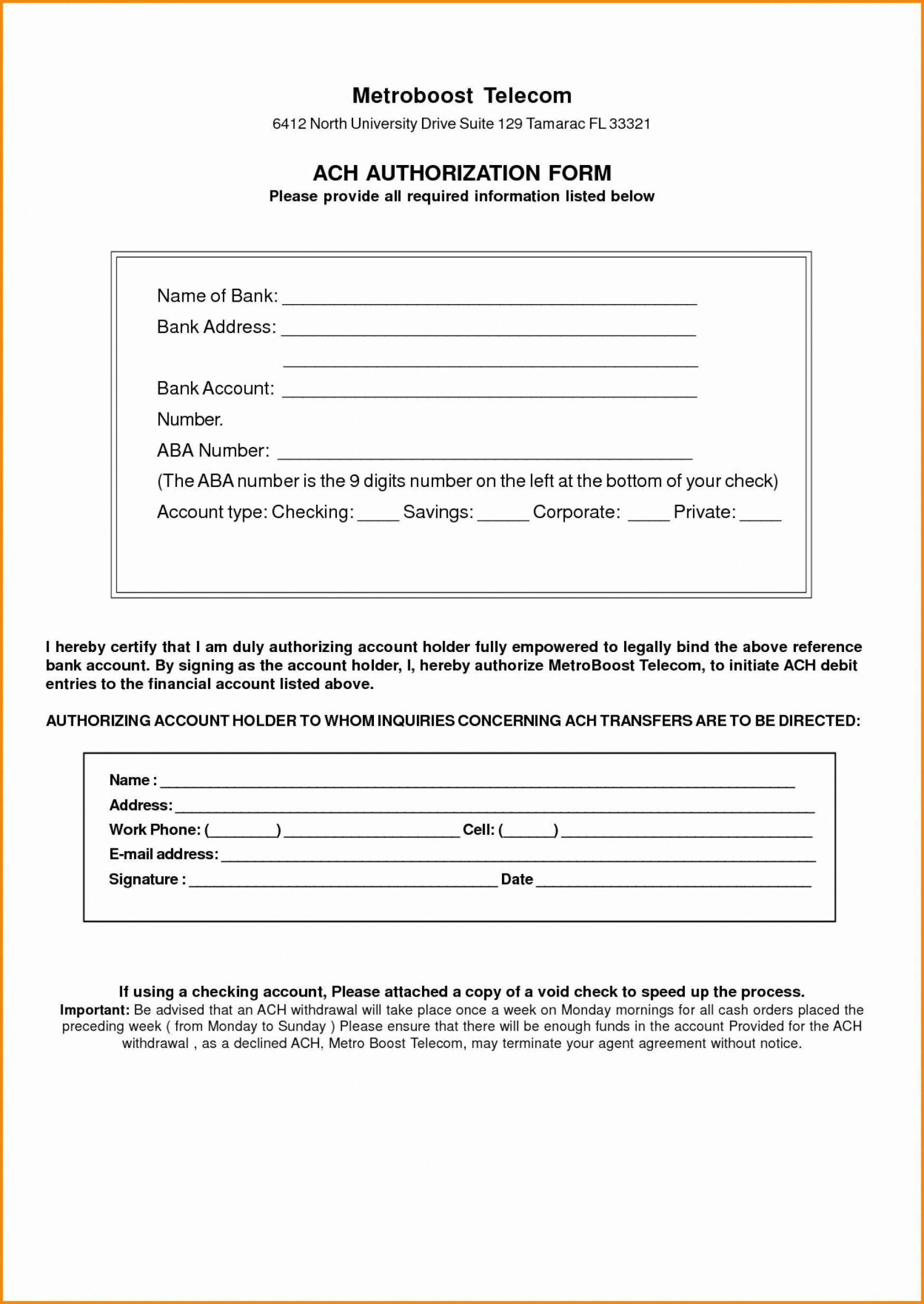 Free Authorization Request Form Template Word