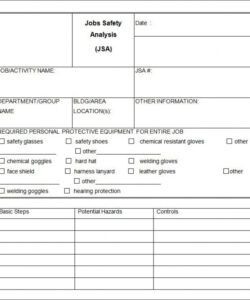 Free Jha Form Template Pdf Sample