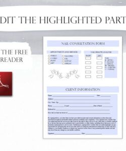 Free Nail Technician Consent Form Template Excel Example