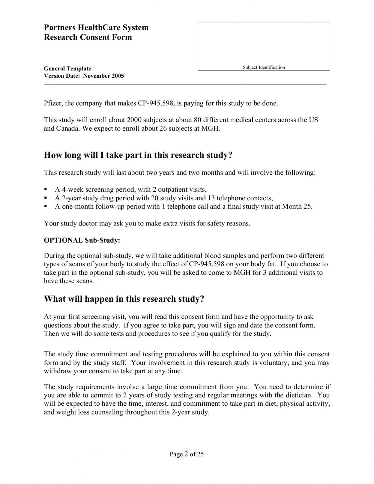 Free Research Study Consent Form Template  Example