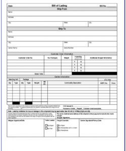 Printable Blank Fedex Shipping Form Template Doc Example