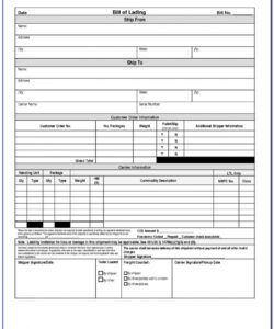 Blank Fedex Shipping Form Template