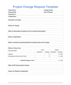 Printable Work Schedule Change Request Form Template Excel Example