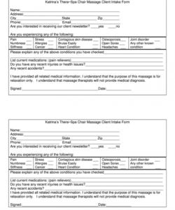 Professional Customer Intake Form Template Pdf