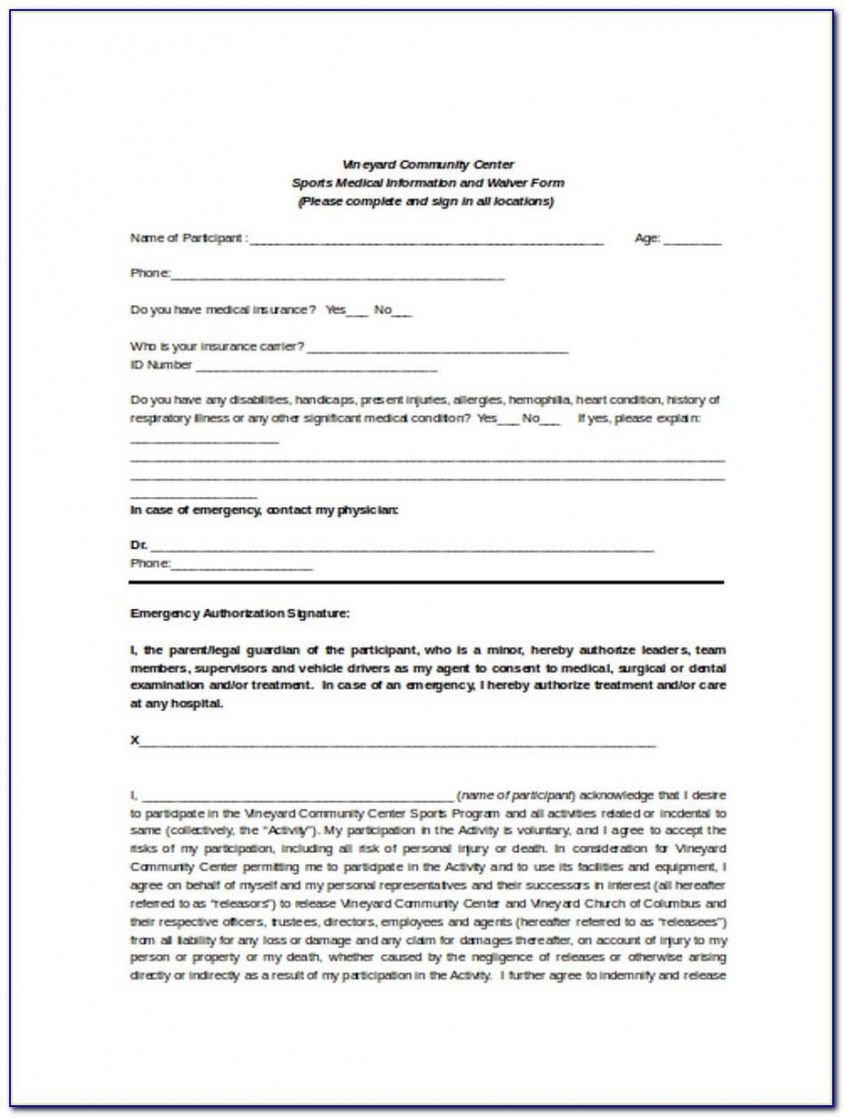 Professional Employee Health Insurance Waiver Form Template Excel Sample