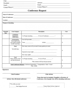 Professional Funds Request Form Template  Sample