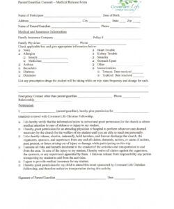 Professional Media Release Form For Minors Template Doc