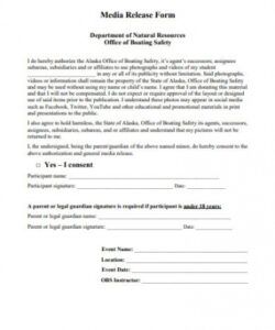 Professional Media Release Form For Minors Template Doc