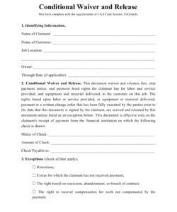 Professional Printable Fitness Waiver And Release Form Template Word Sample