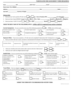 Tb Skin Test Form Template Word