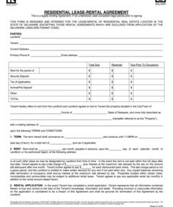 Association Rental Application Form Template Word