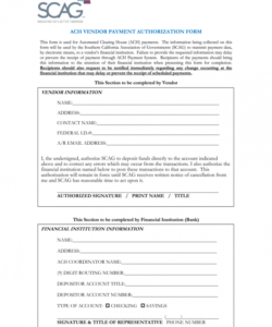 Best Ach Processing Authorization Form Template