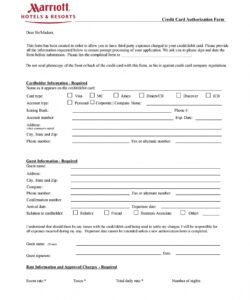 Best Company Credit Card Authorization Form Template Pdf Example