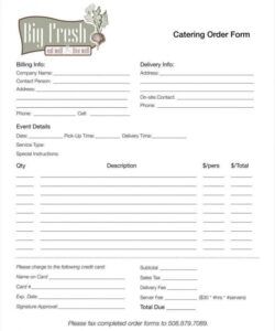 Best Meat Order Form Template Word