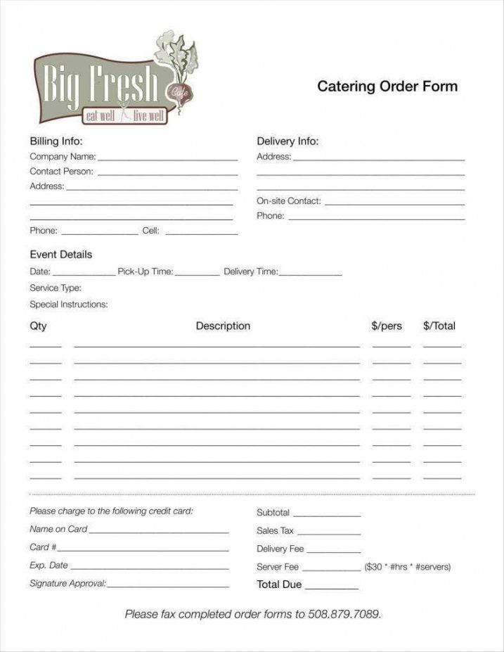 Best Meat Order Form Template Word