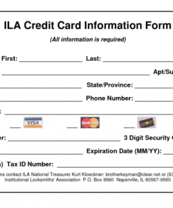 Costum Blank Credit Card Authorization Form Template Doc