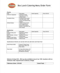 Costum Meat Order Form Template Pdf