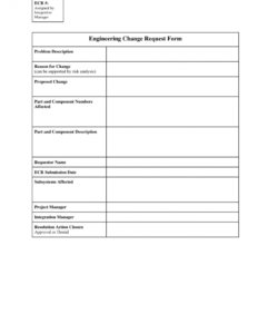 Costum Project Change Request Form Template Excel Example