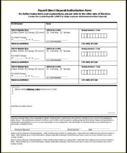 Costum Vendor Ach Direct Deposit Authorization Form Template