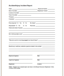 Dental Incident Report Form Template Pdf Example