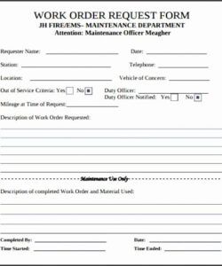 Editable Maintenance Request Form Residential Template Pdf Example