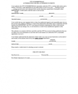 Free Credit Card Pre Authorization Form Template Word Example