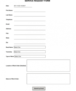 Free Maintenance Request Form Residential Template Doc Example