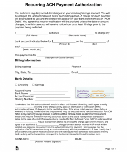 Free Ohio Ach Credit Authorization Form Template Pdf