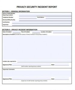 Free Safety Incident Report Form Template