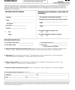 Free Safety Incident Report Form Template Pdf